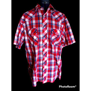 Wrangler red and blue ladies vintage Western shirt, 16